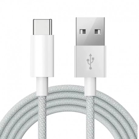 USB to Type C Fast Charging Nylon Braided Cable for iPhone 15 / 16 Pro MAX Plus - 2m