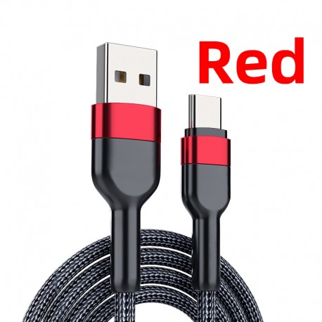 Fast USB C Cable c Type C Cable Fast Charging Data Cord Charger for Samsung s21 xiaomi Vivio Iphone 16 15 Huawei - Red, 0.5m