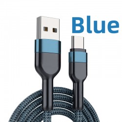 Fast USB C Cable c Type C Cable Fast Charging Data Cord Charger for Samsung s21 xiaomi Vivio Iphone 16 15 Huawei - Blue, 0.5m