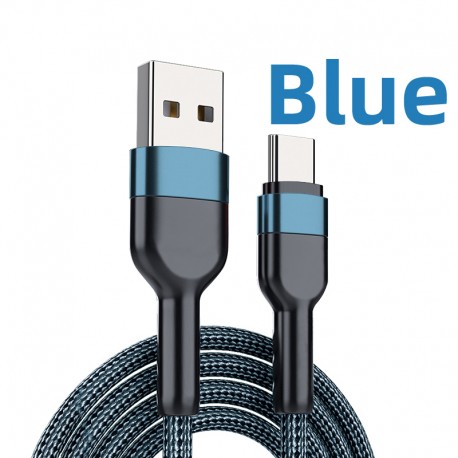 Fast USB C Cable c Type C Cable Fast Charging Data Cord Charger for Samsung s21 xiaomi Vivio Iphone 16 15 Huawei - Blue, 2m