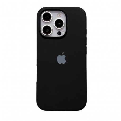 Ultra Thin Protective Silicone Case Back Cover for iPhone 16 - Black