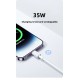 PD 35W Fast Charger USB Type C For iPhone 15 14 13 12 11 Pro Max Plus XR XS Charging Data Cable - USB Type C to USB Type C, 1m