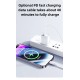 PD 35W Fast Charger USB Type C For iPhone 15 14 13 12 11 Pro Max Plus XR XS Charging Data Cable - USB Type C to USB Type C, 1m