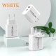 PD 65W USB Charger Super fast Charger Adapter For iPhone 15 14 13 12 Pro Huawei Xiaomi Samsung Pixel oppo UK Plug White