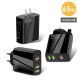 65W USB C Charger GaN Fast Charging Charger PD Quick Charge QC3.0 For iPhone 16 Xiaomi POCO Samsung Huawei Oneplus UK Plug Black