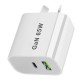 USB-C Quick Charging Plug AU EU UK US 65W PD Charger USB For iPhone 14 Xiaomi HUAWEI Samsung Fast Charge block US Plug