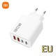 Xiaomi PD 120W 4 Ports USB C Charger Quick Charge 3.0 Type C USB Phone Fast Charging Adapter for Samsung IPhone Huawei EU Plug