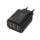 65W GaN Fast Charging USB Type C Charger PD 3.0 Quick Charge Wall Charger For Phone Adapter For iPhone Huawei Samsung EU Black