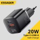 20W GaN USB Type C Charger PD Fast Charge Phone QC 3.0 Chargers For iPhone 14 13 12 11 Pro Max Mini iPad Charging UK Plug Black