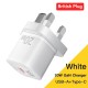 20W GaN USB Type C Charger PD Fast Charge Phone QC 3.0 Chargers For iPhone 14 13 12 11 Pro Max Mini iPad Charging UK Plug White