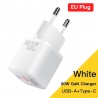 20W GaN USB Type C Charger PD Fast Charge Phone QC 3.0 Chargers For iPhone 14 13 12 11 Pro Max Mini iPad Charging EU Plug White