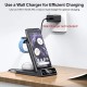 Wireless Charger for Pixel Watch 3 2 for Google Pixel 9 Pro XL for Fitbit Versa 4 3 Sense 2 for Pixel Buds Pro 2 Black