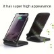 100W new Wireless Charger Stand Pad for iPhone 15 14 13 12 16 Pro Max XR 8 Samsung Xiaomi Dock Station Black with Cable