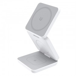 3 in 1 Foldable Fast Wireless Charger Stand For Magsafe iPhone 15 14 13 12 Pro Max Apple Watch 8 7 Airpods Pro White