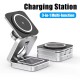 3 in 1 Foldable Fast Wireless Charger Stand For Magsafe iPhone 15 14 13 12 Pro Max Apple Watch 8 7 Airpods Pro White