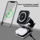 3 in 1 Foldable Fast Wireless Charger Stand For Magsafe iPhone 15 14 13 12 Pro Max Apple Watch 8 7 Airpods Pro White