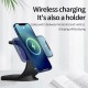 3 in 1 Magnetic Wireless Charger for Smart Phone 5-15W Wireless Charging Station for Watch/Earphones Phone Holder/Bracket White