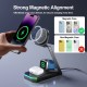 Foldable 3 in 1 Charging Station for iPhone 16 15 14 13 12 Pro Max Fast Wireless Charger Stand for Apple Watch,AirPods Series