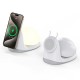 15W Creative Wireless Magnetic Charger Table Desk Phone Holder 15W Fast Charging Snail Nightlight for iPhone 13 14 15 16 Samsung