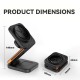 30W 3 in 1 Wireless Charger Phone Magnetic Wireless Charging Station for iPhone 16 15 14 13Pro Apple Watch 8 9 Airpods White