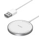 100W Magnetic Wireless Charger Pad USB + Type C For Magsafe iPhone 16 15 14 13 12 Pro Max Fast Chargers White USB