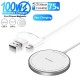 100W Magnetic Wireless Charger Pad USB + Type C For Magsafe iPhone 16 15 14 13 12 Pro Max Fast Chargers White USB