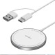 100W Magnetic Wireless Charger Pad USB + Type C For Magsafe iPhone 16 15 14 13 12 Pro Max Fast Chargers White USB 2