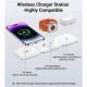 100W 3 in 1 Wireless Charger Pad Stand for iPhone 15 14 13 12Pro Max Airpods iWatch Fast Wireless Charging Dock Station Black