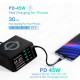 110W USB Type C Charger Wireless Charing Multi Ports Fast ChargerPD QC3.0 Quick Charge For iPhone 14 13 Xiaomi Black UK Plug