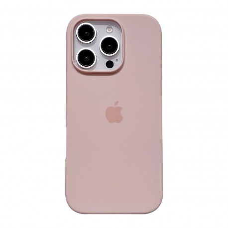 Ultra Thin Protective Silicone Case Back Cover for iPhone 16 - Sand Pink