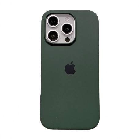 Ultra Thin Protective Silicone Case Back Cover for iPhone 16 - CyprusGreen