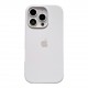 Ultra Thin Protective Silicone Case Back Cover for iPhone 16 Pro - White